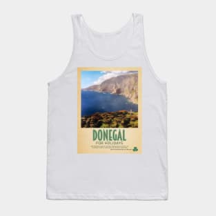 Donegal Ireland -  Irish Retro Style Tourism Poster Tank Top